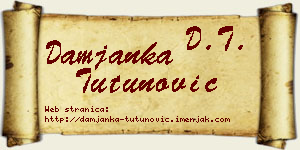 Damjanka Tutunović vizit kartica